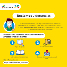 PROCEDIMIENTO DE RECLAMOS Y DENUNCIA ANTE EL OSITRÁN