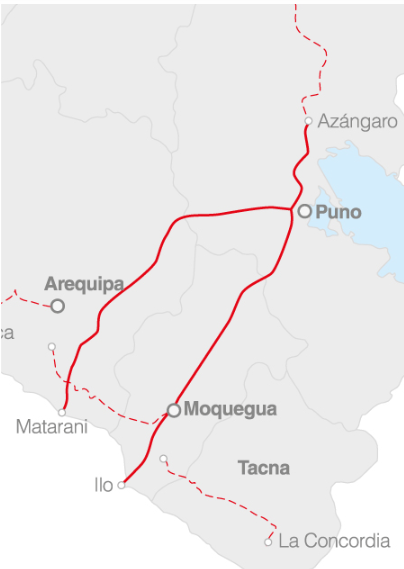 Carretera concesionada IIRSA Sur Tramo 5: Matarani, Azángaro e Ilo